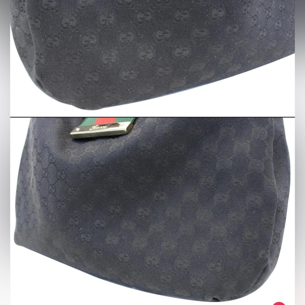 Monogram Large Ladies Web Hobo Black 211933